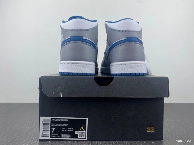 Cheap Husky Blue Cement Mid DO8423- True 1 3690 Comfortable Jordan 1014